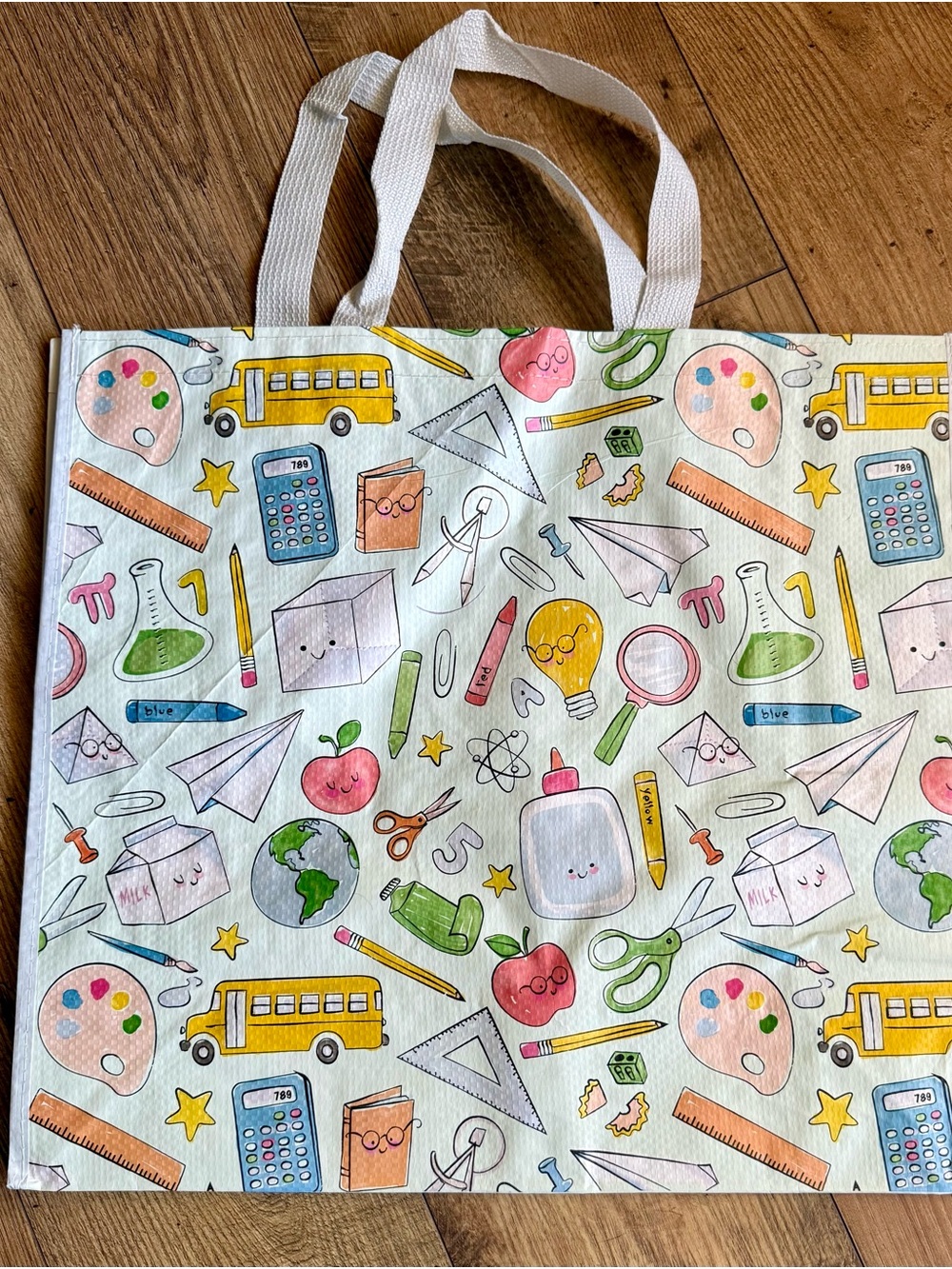 📚🍎✏️School Supplies 🎨✂️🚌Reusable Tote Bag📓New